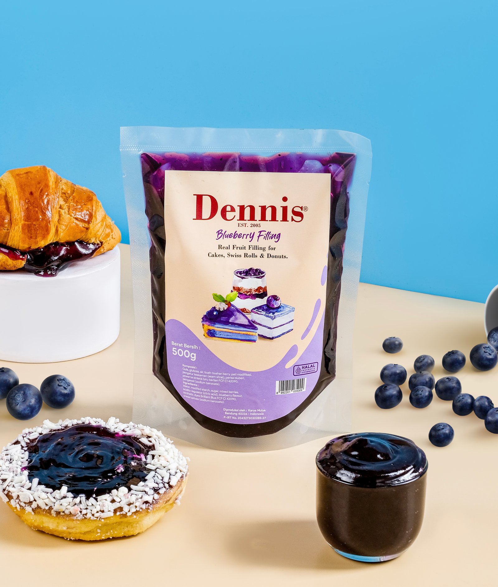 Dennis Blueberry fruit Filling